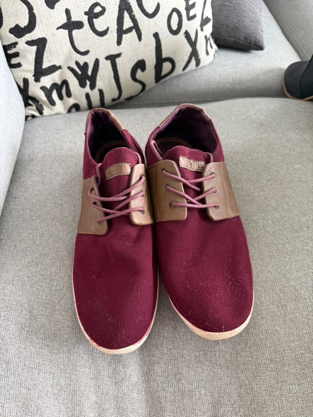 Men's Blackwell Burgundy Canvas Lace-Up Shoes